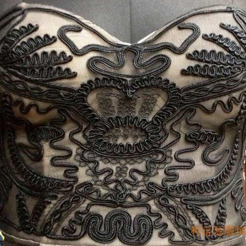 特种混合绣、盘带绣、绳绣、绳带绣